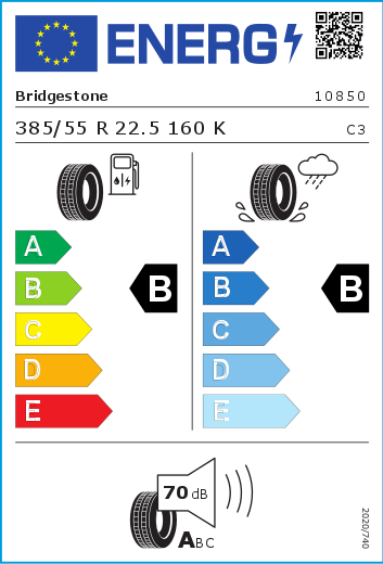 Bridgestone R168 / R168 PLUS 385/55R22.5 Bridgestone R168 / R168 PLUS 385/55R22.5