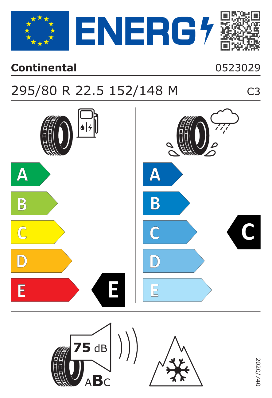 295/80R22.5 CONTINENTAL HDW2 SCANDINAVIA EU LRH 16PR M+S 295/80R22.5 CONTINENTAL HDW2 SCANDINAVIA EU LRH 16PR M+S