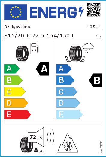 Bridgestone ECOPIA H-DRIVE 002 315/70R22.5 Bridgestone ECOPIA H-DRIVE 002 315/70R22.5