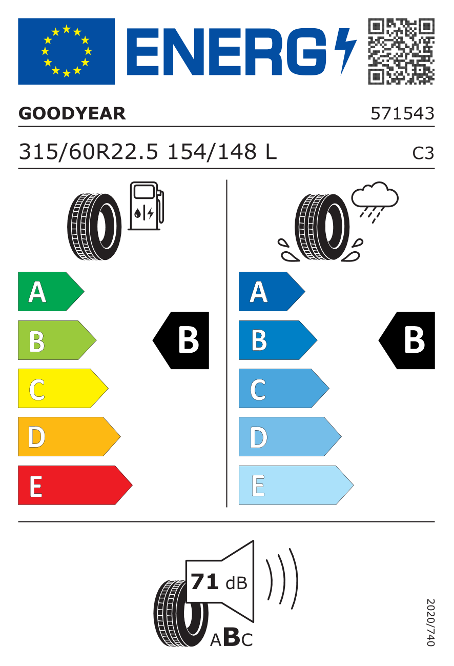 Goodyear FUELMAX S HL 315/60 R22.5 Goodyear FUELMAX S HL 315/60 R22.5
