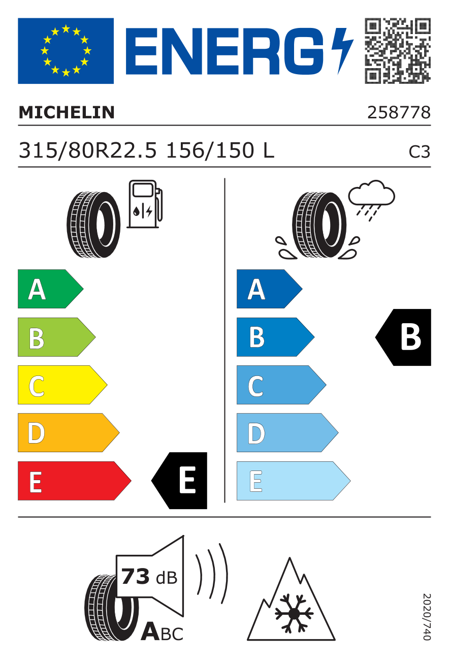 Michelin X Multi HD D 315/80 R22.5