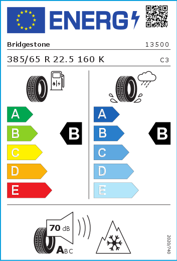 Bridgestone ECOPIA H-STEER 002 385/65R22.5 Bridgestone ECOPIA H-STEER 002 385/65R22.5