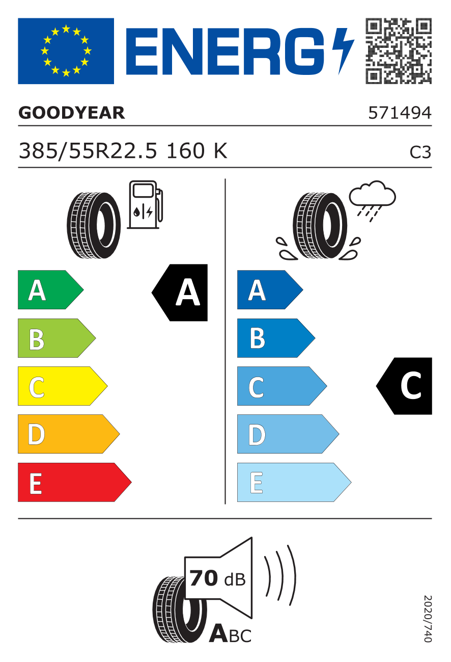 Goodyear FUELMAX T 385/55 R22.5 Goodyear FUELMAX T 385/55 R22.5