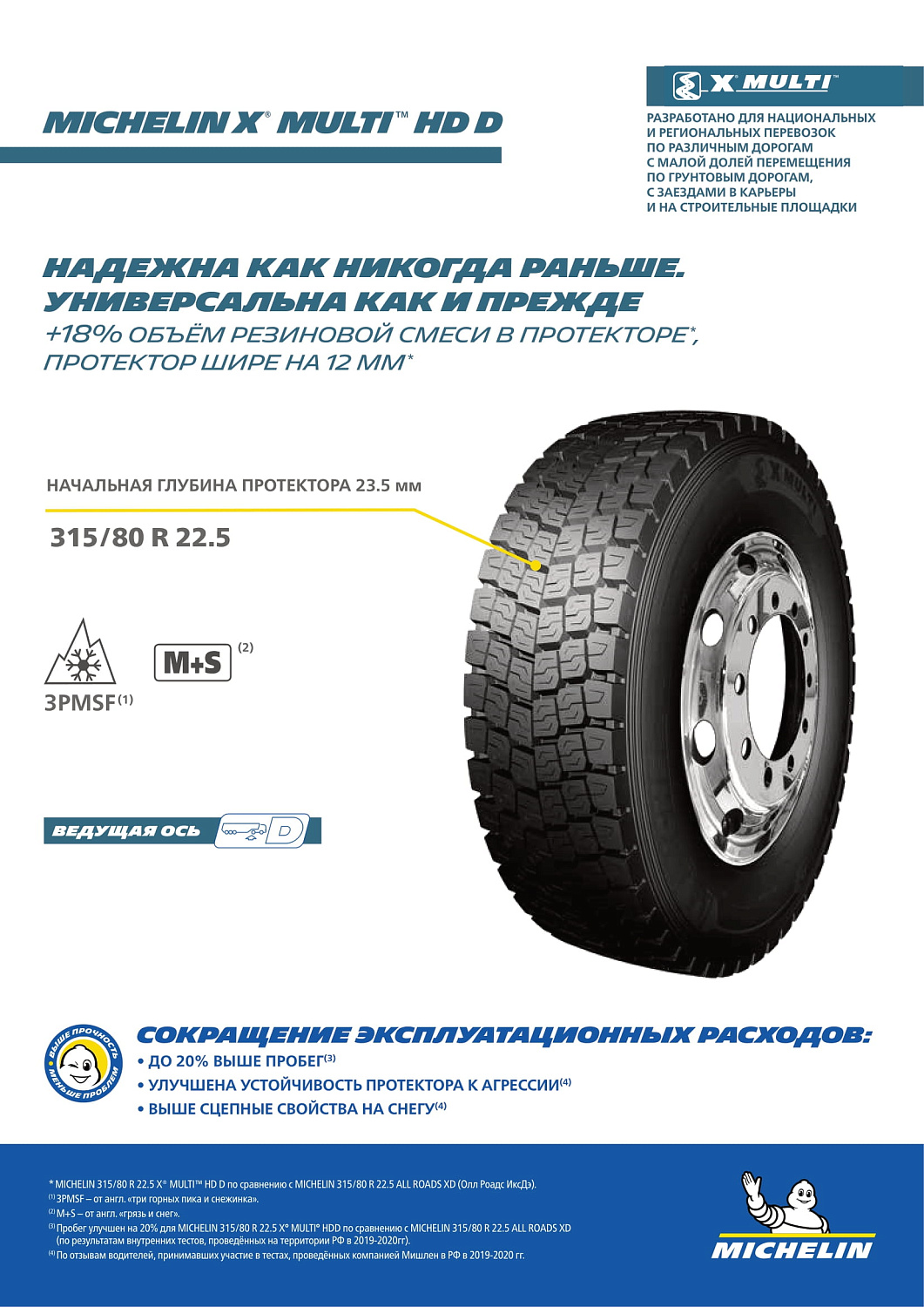 Michelin X Multi HD D 315/80 R22.5