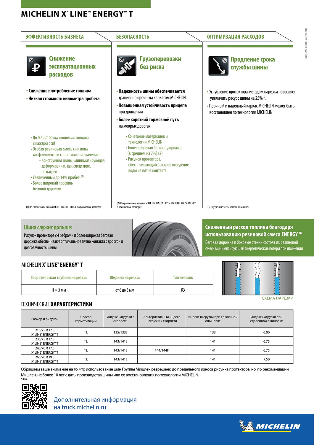 Michelin X Line Energy T 245/70 R17.5