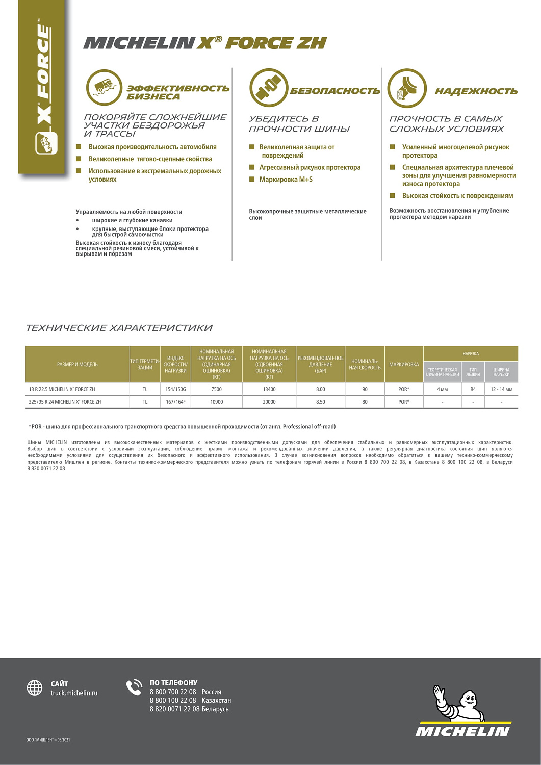 Michelin X Force ZH 13 R22.5 TL