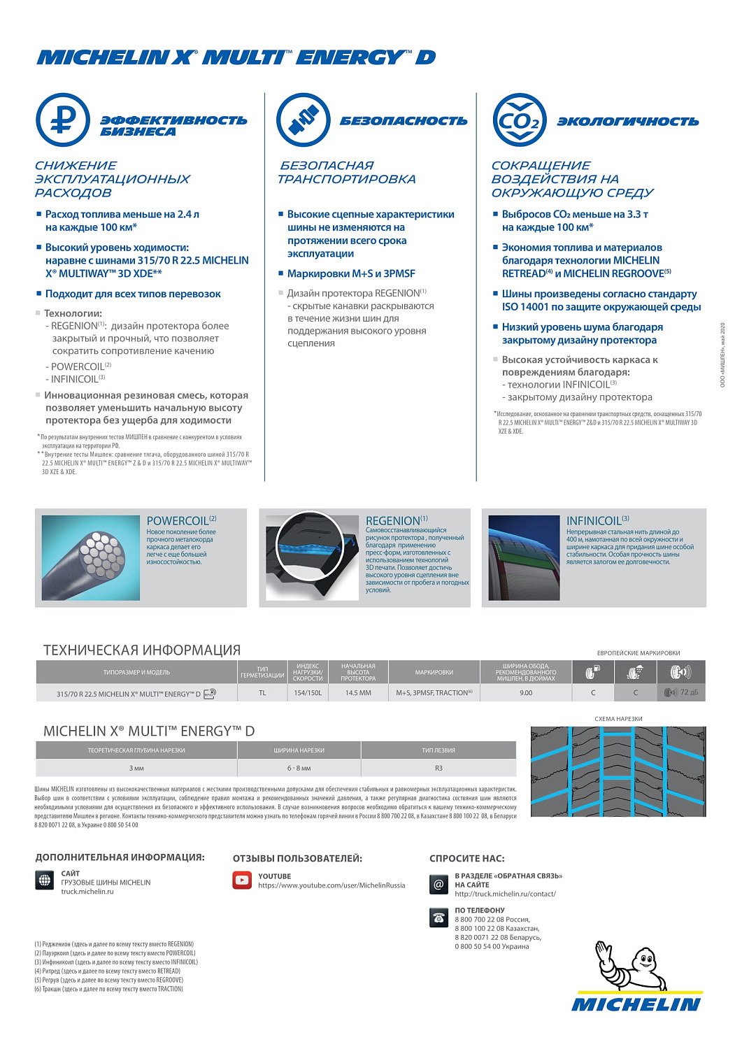 Michelin X Multi Energy D 315/70 R22.5