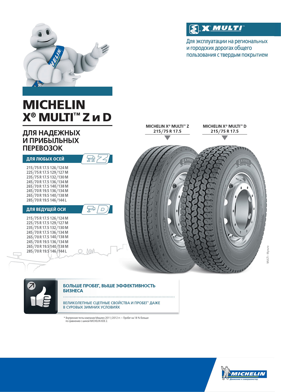 Michelin X Multi D 285/70 R19.5 TL